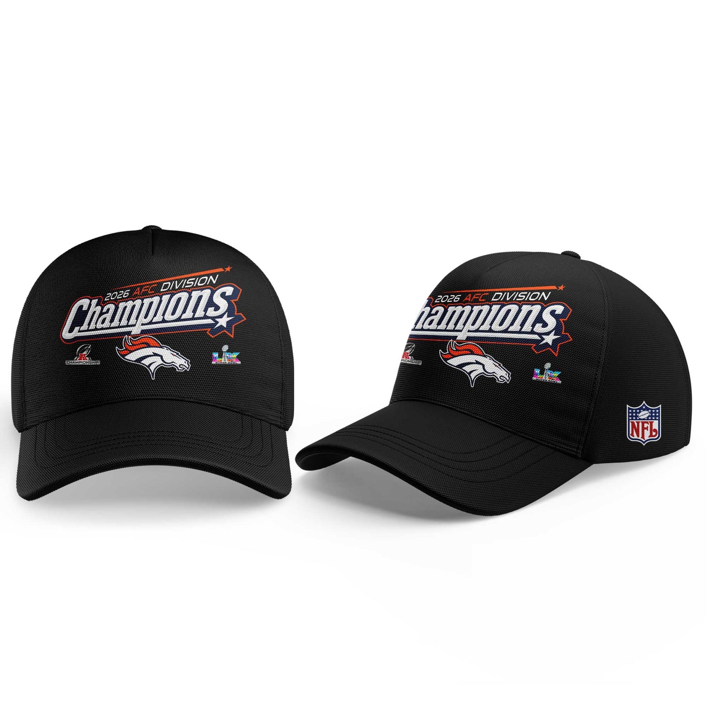 . D Broncos 2026 AFC Division Champions Black Shirt