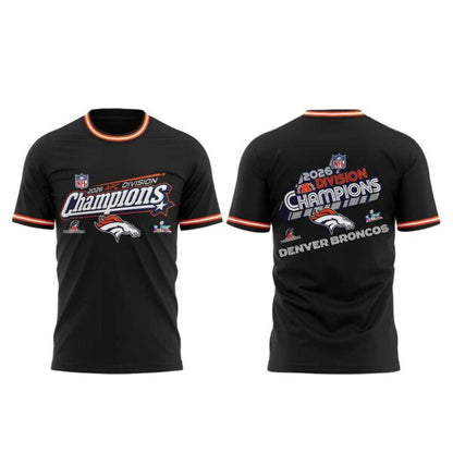 . D Broncos 2026 AFC Division Champions Black Shirt