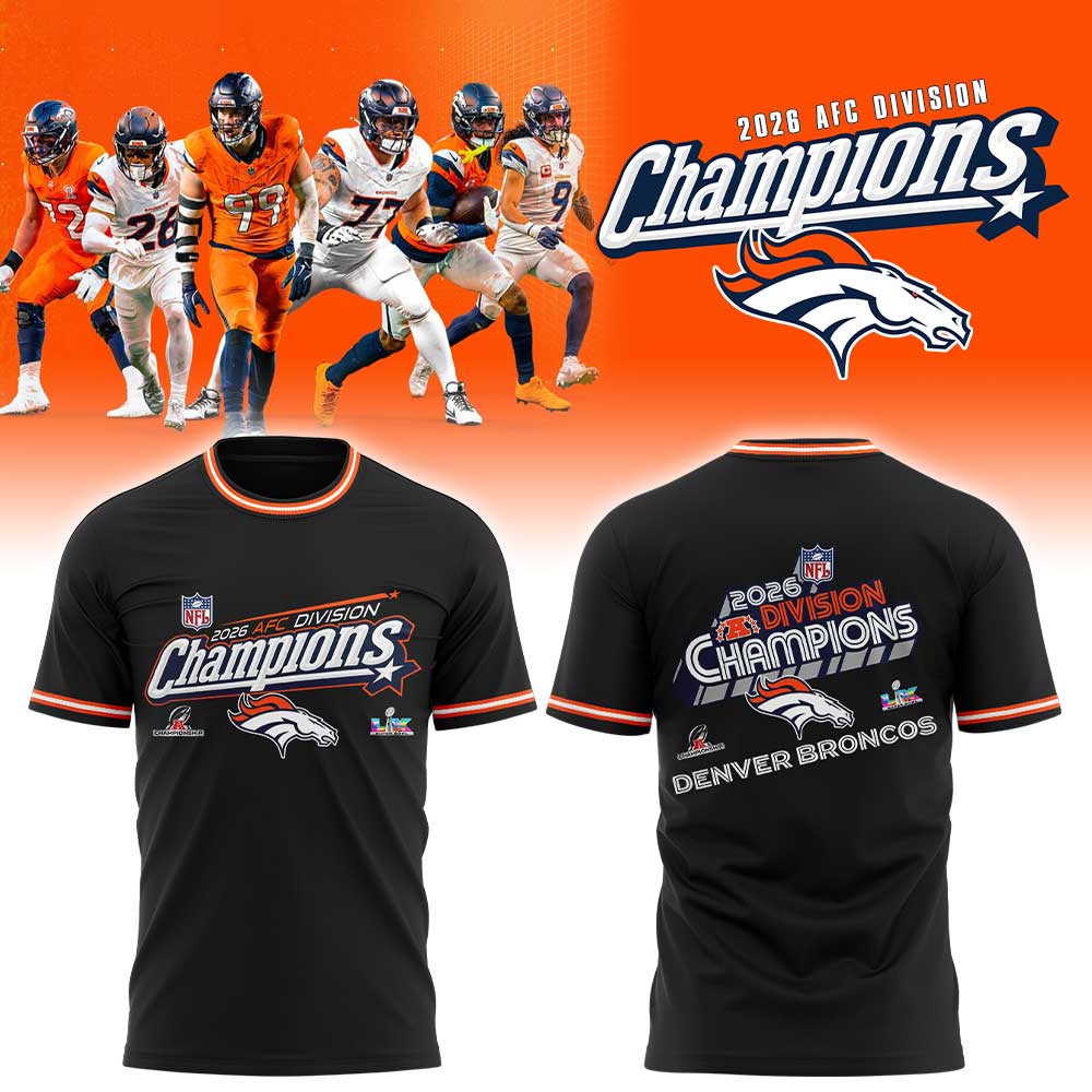 . D Broncos 2026 AFC Division Champions Black Shirt