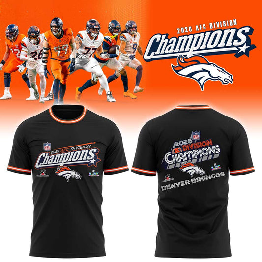 . D Broncos 2026 AFC Division Champions Black Shirt