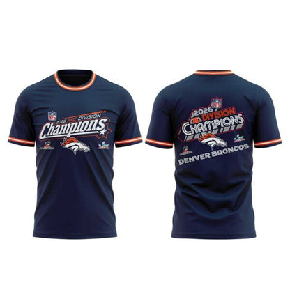 . D Broncos 2026 AFC Division Champions Blue Shirt