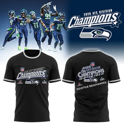 S Seahawks 2026 AFC Division Champions Black Shirt V2