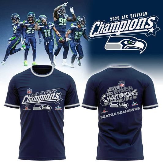 S Seahawks 2026 AFC Division Champions Blue Shirt