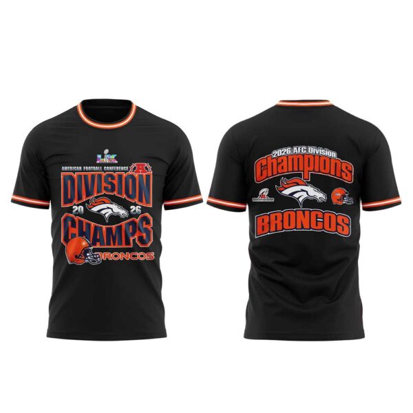 . D Broncos 2026 AFC Division Champions Black Shirt V2