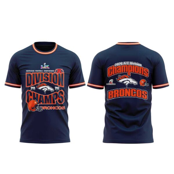 . D Broncos 2026 AFC Division Champions Blue Shirt V2