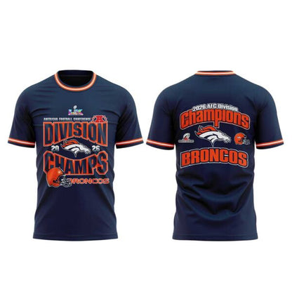 . D Broncos 2026 AFC Division Champions Blue Shirt V2