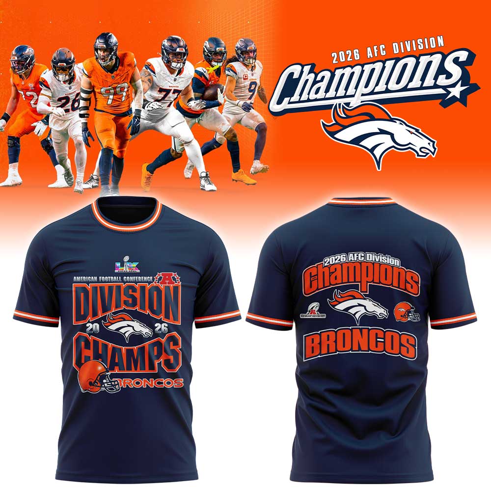 . D Broncos 2026 AFC Division Champions Blue Shirt V2