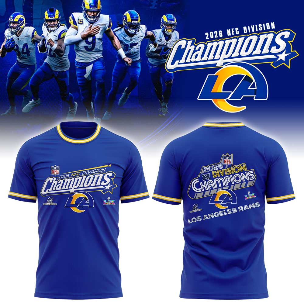 LA Rams 2026 NFC Division Champions Blue Shirt