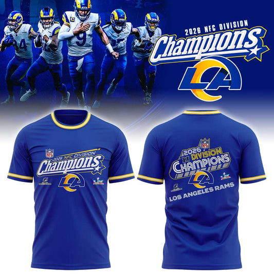 LA Rams 2026 NFC Division Champions Blue Shirt