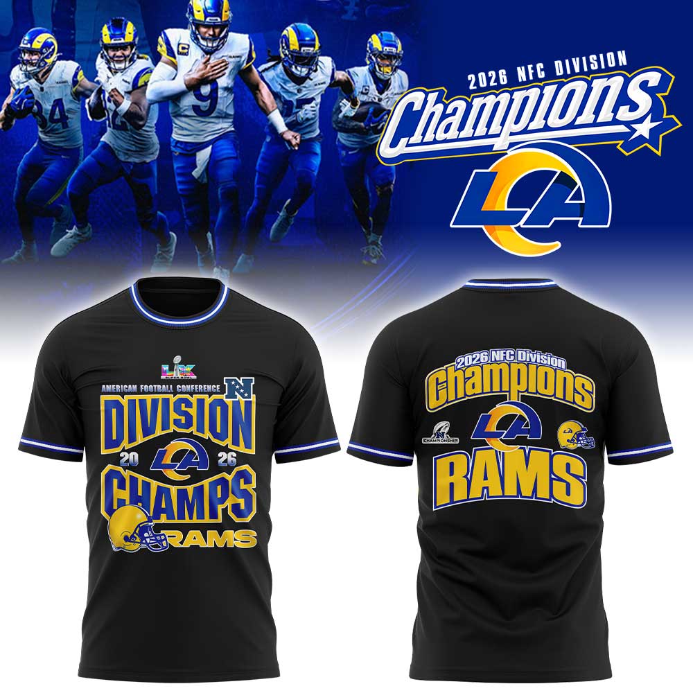 LA Rams 2026 NFC Division Champions Black Shirt V2