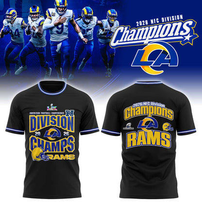 LA Rams 2026 NFC Division Champions Black Shirt V2