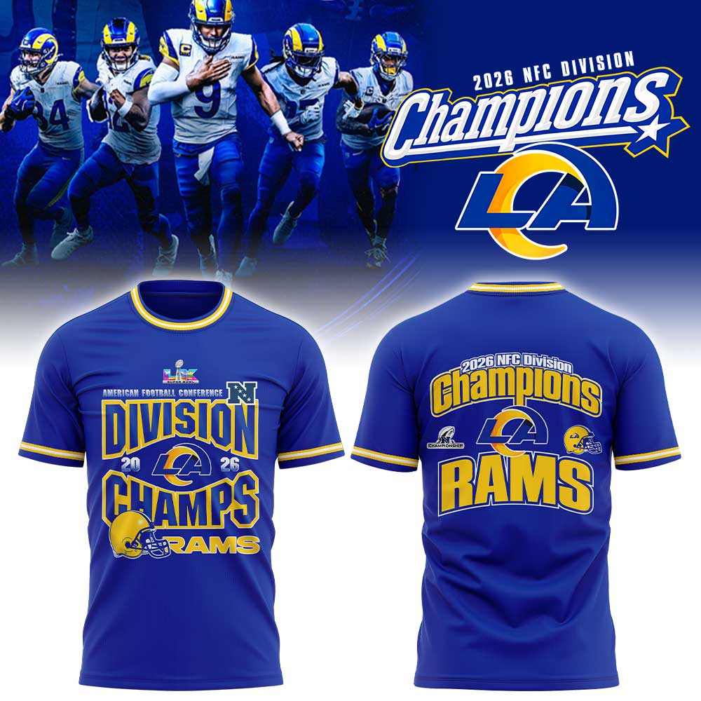 LA Rams 2026 NFC Division Champions Blue Shirt V2