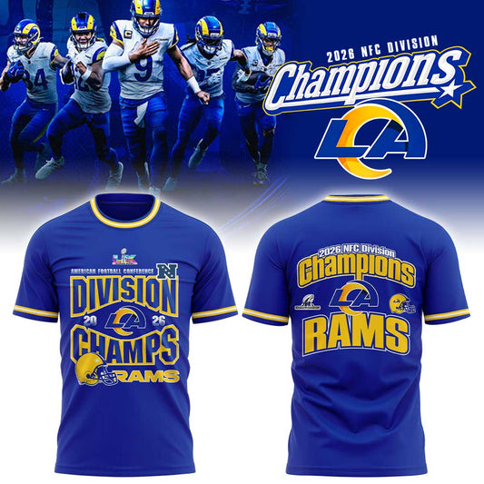 LA Rams 2026 NFC Division Champions Blue Shirt V2