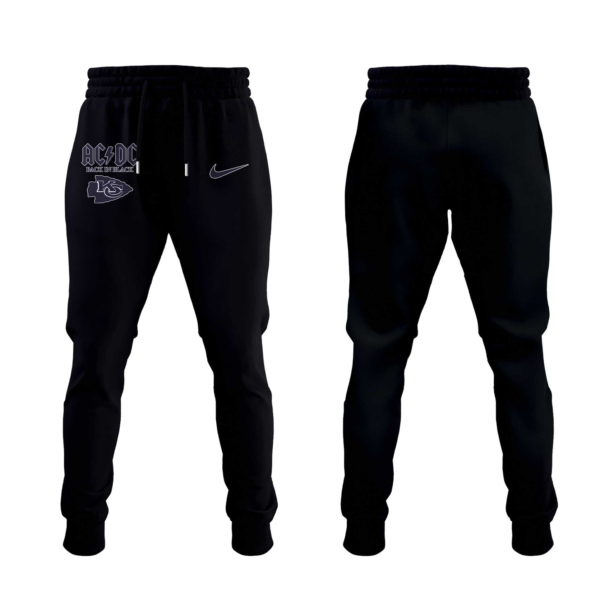 Limited Edition K.C Chiefs AC/DC Back In Black Hoodie