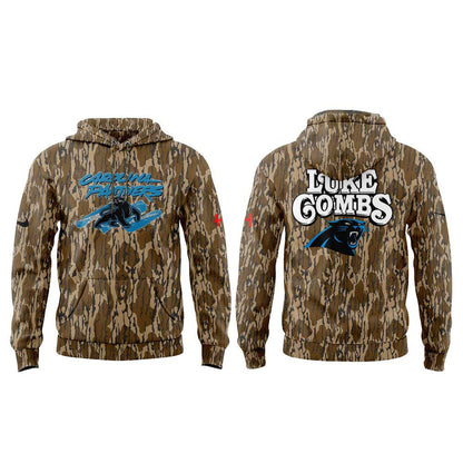 The Luke Combs x Carolina Panthers Exclusive Merch Collection Combo Hoodie