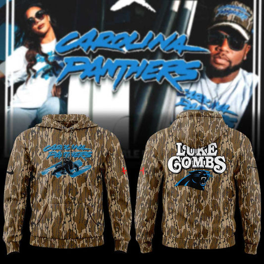 The Luke Combs x Carolina Panthers Exclusive Merch Collection Combo Hoodie
