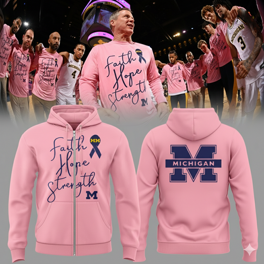 Limited Edition Michigan MBB Block Cancer ZipHoodie