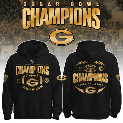 .UGA Bulldogs Football Sugar Bowl Champions Special Hoodie Limited Edition