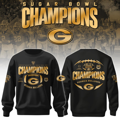 .UGA Bulldogs Football Sugar Bowl Champions Special Sweatshirt Limited Edition