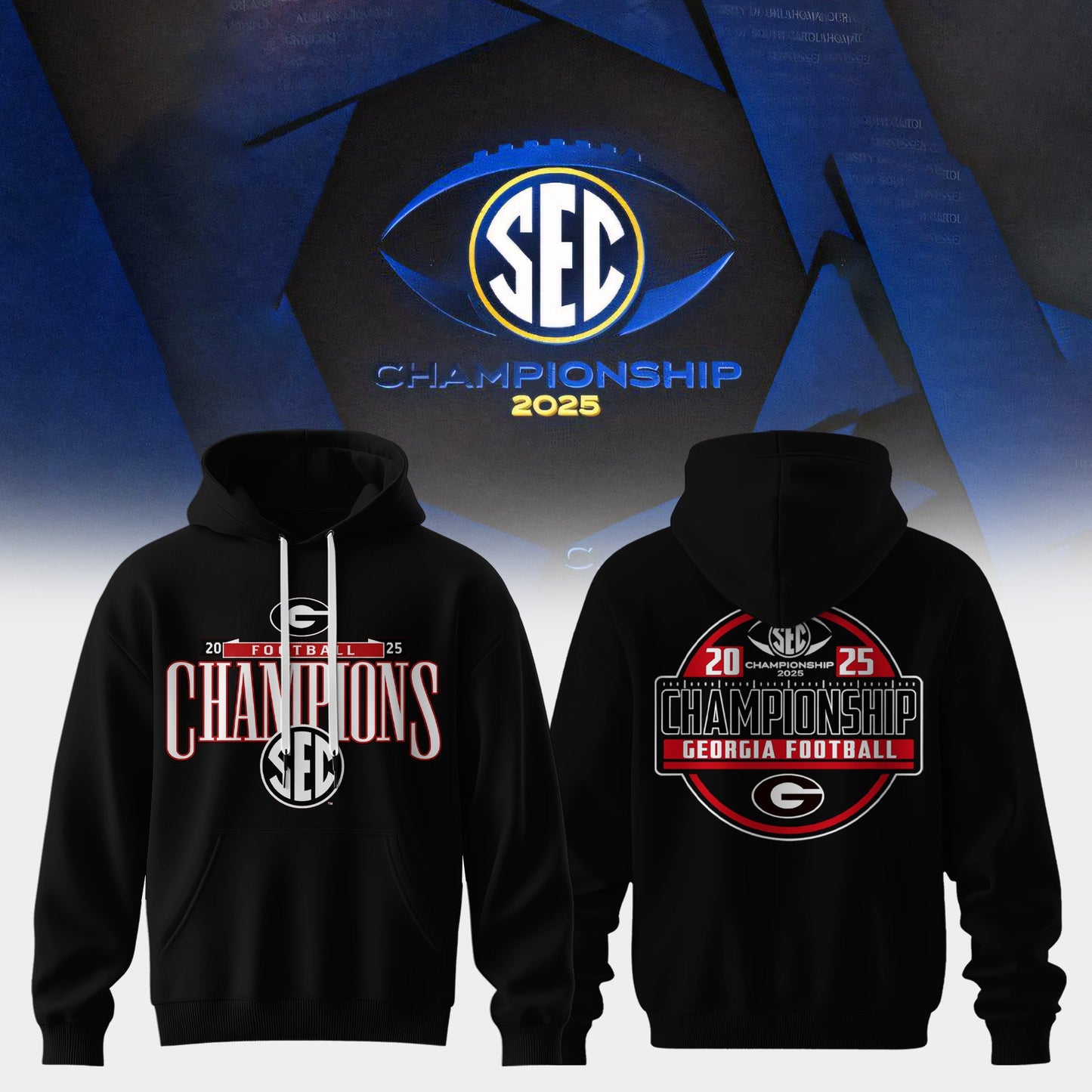 Georgia Bulldogs – 2025 SEC Champions Hoodie