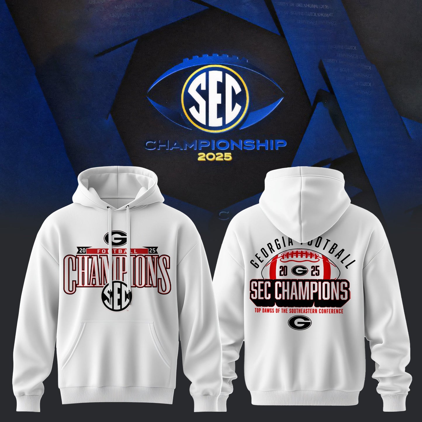 Georgia Bulldogs – 2025 SEC Champions Hoodie