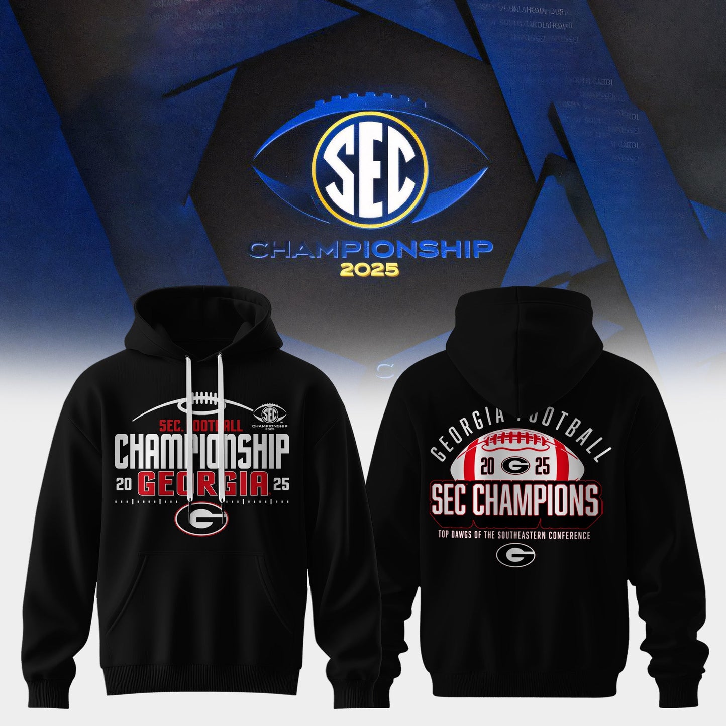 Georgia Bulldogs – 2025 SEC Champions Hoodie