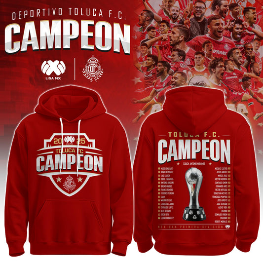Toluca FC Back to Back Champions Champions Hoodie