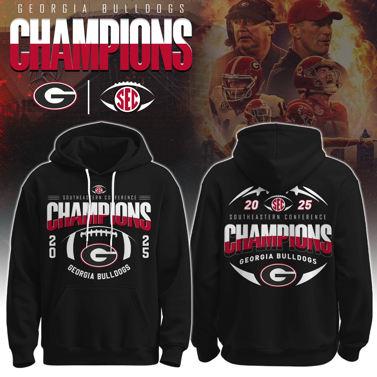 Georgia Champions Hoodie Ver 1