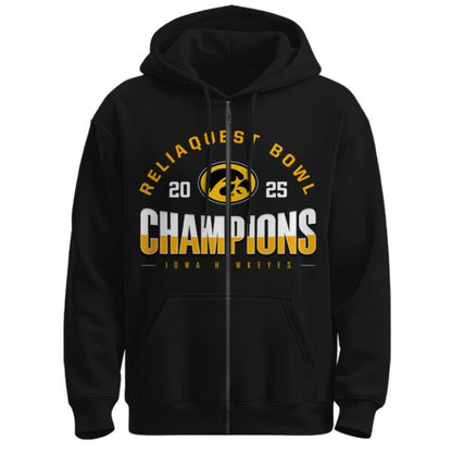 Iowa Hawkeyes – ReliaQuest Bowl Champions Zip Hoodie