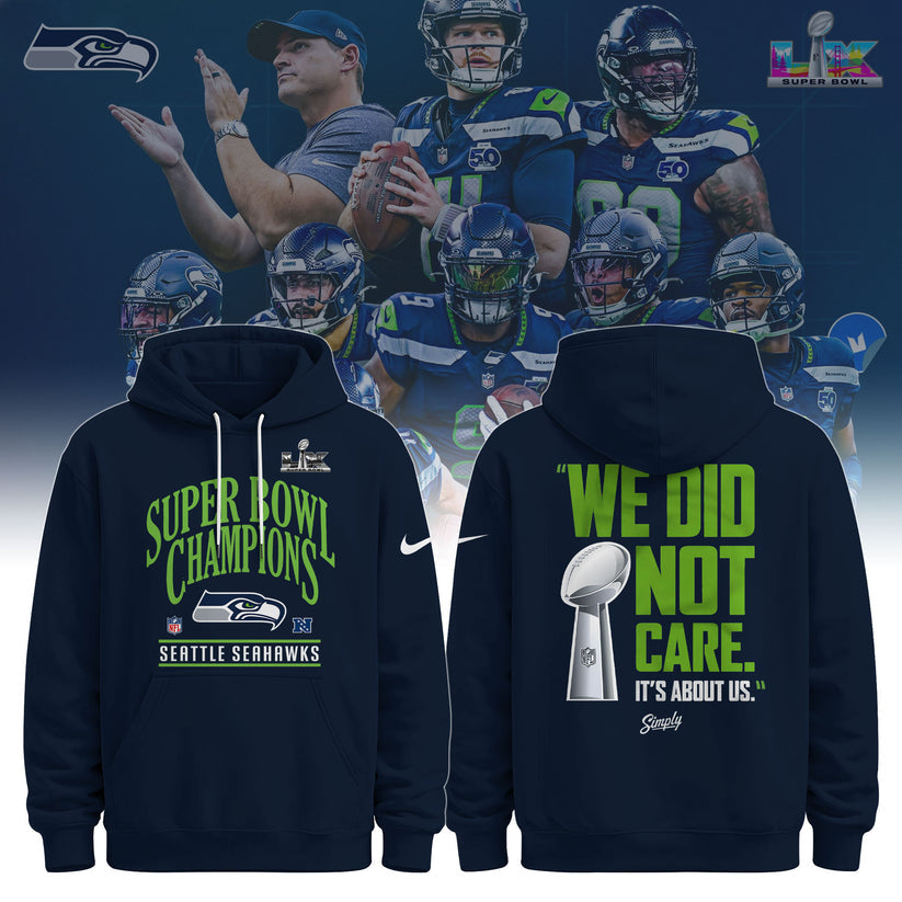 Limited Edition SEAHAWKS CHAMPIONS Super Bowl LX Hoodie