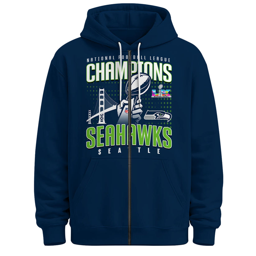Seattle Seahawks Super Bowl LX Champions Limited Edition Zip Hoodie