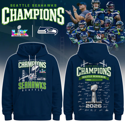 Seattle Seahawks Super Bowl LX Champions Limited Edition Hoodie