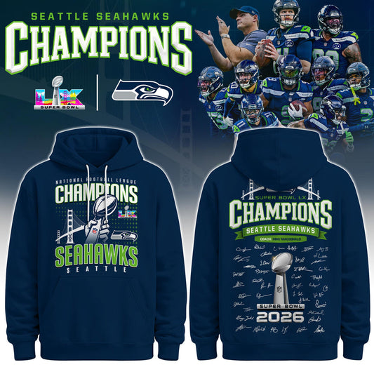 Seattle Seahawks Super Bowl LX Champions Limited Edition Hoodie