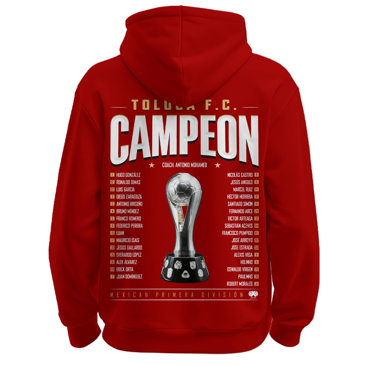 Toluca FC Back to Back Champions Champions Zip Hoodie