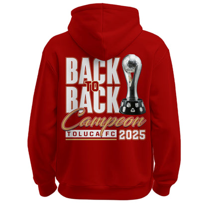 Toluca FC Back to Back Champions Champions Zip Hoodie