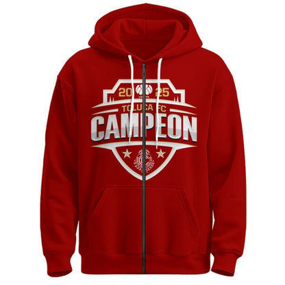 Toluca FC Back to Back Champions Champions Zip Hoodie