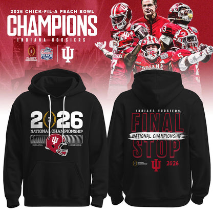 Indiana Hoosiers 2026 National Championship Game Final Hoodie – Black