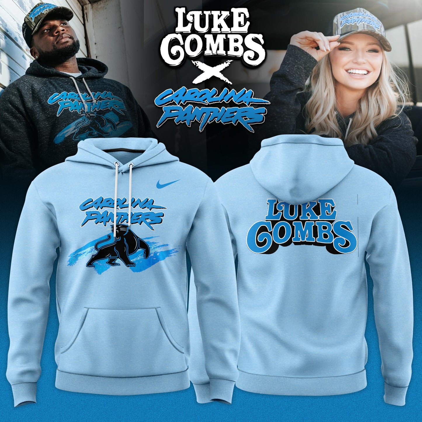 Luke Combs x Carolina Panthers 2025 Limited Edition Hoodie