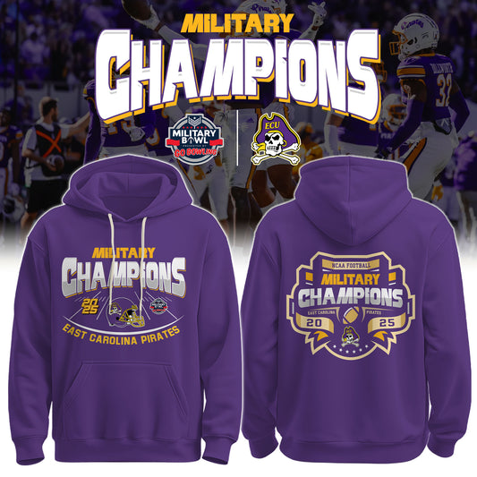 _ ECU Football NCAA Military Bowl CHAMPIONS 2025 Hoodie V1
