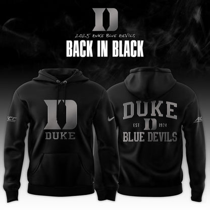 Duke Blue Devils ‘Back in Black’ 2025 Special Edition Hoodie
