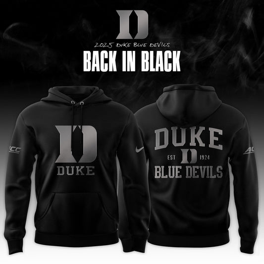 Duke Blue Devils ‘Back in Black’ 2025 Special Edition Hoodie