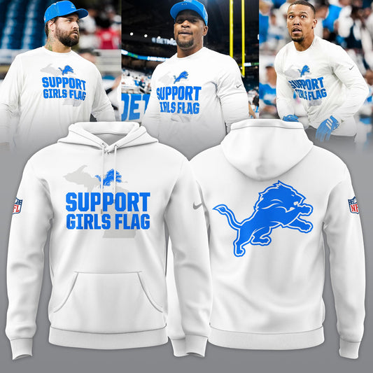 _ .Detroit Lions “Support Girls Flag” Limited Edition Hoodie