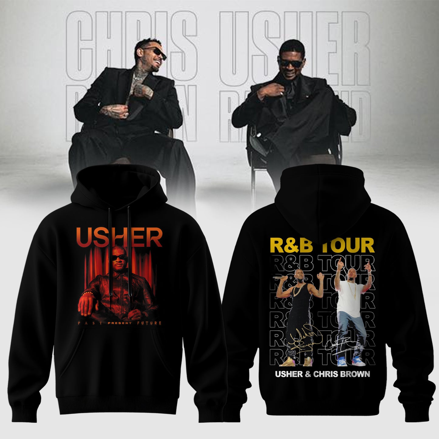 Chris Brown and Usher – The R&B Tour Edition Hoodie