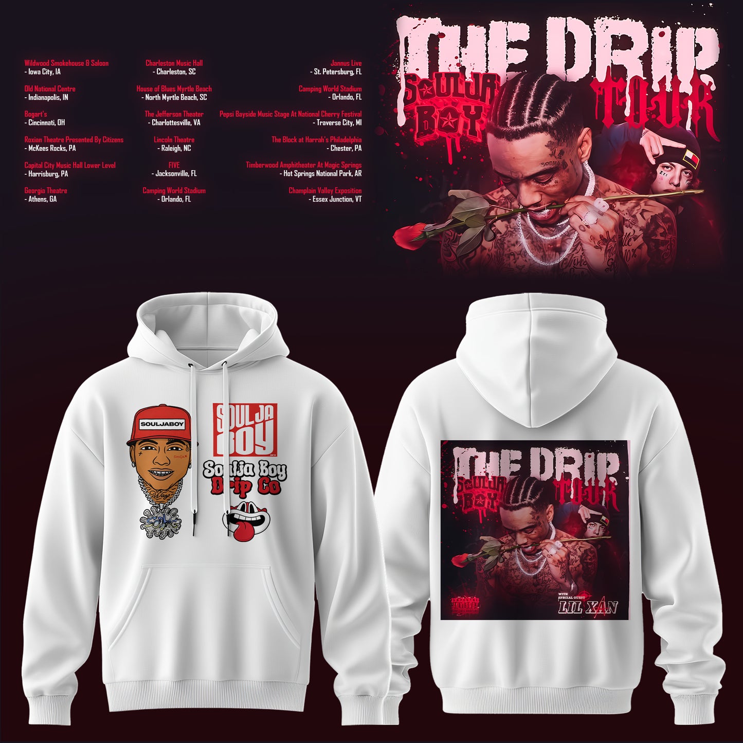 SOULJA BOY LIMITED DRIP 2026 TOUR HOODIE MERCH IS HERE
