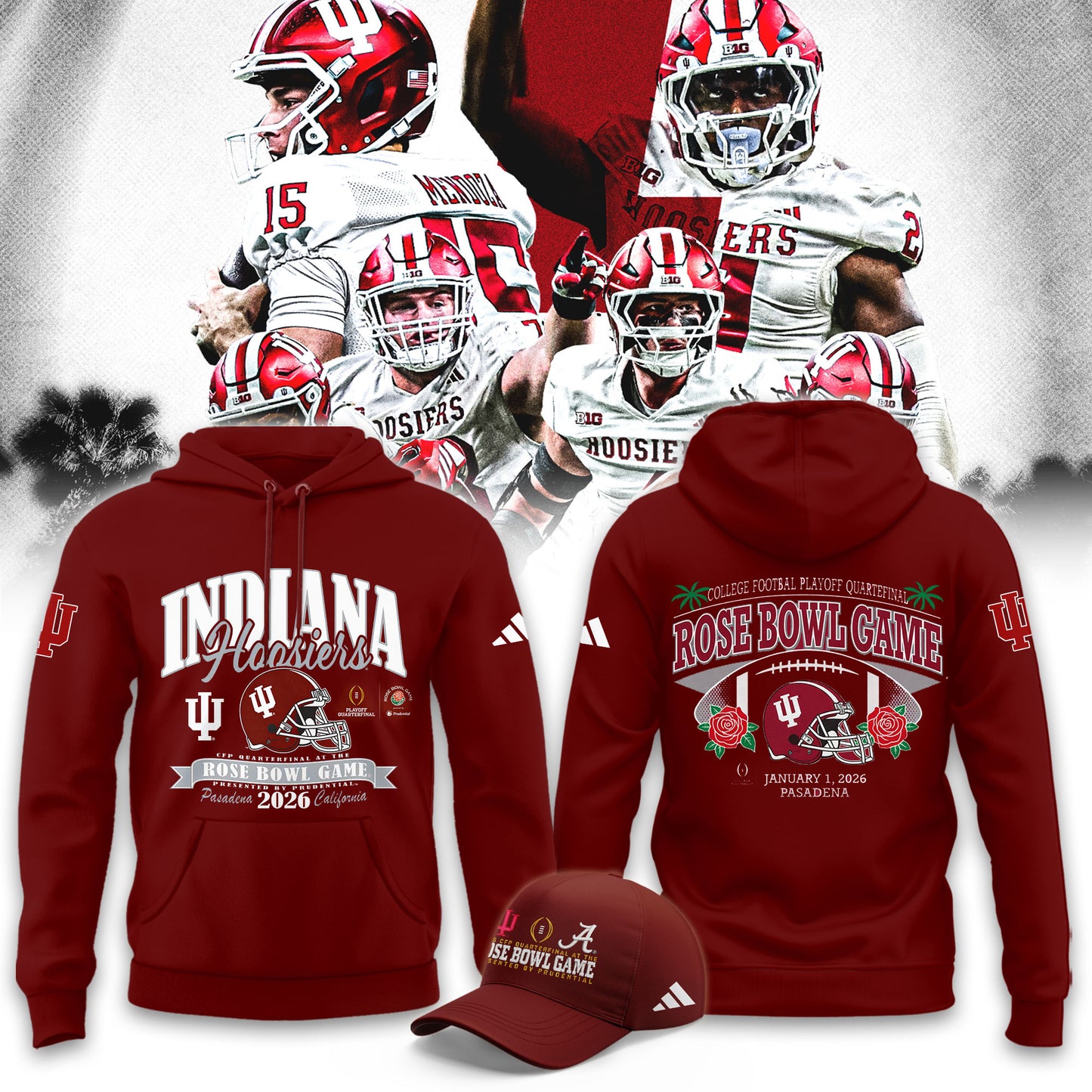 _Indiana Hoosiers 2026 Rose Bowl Limited Hoodie