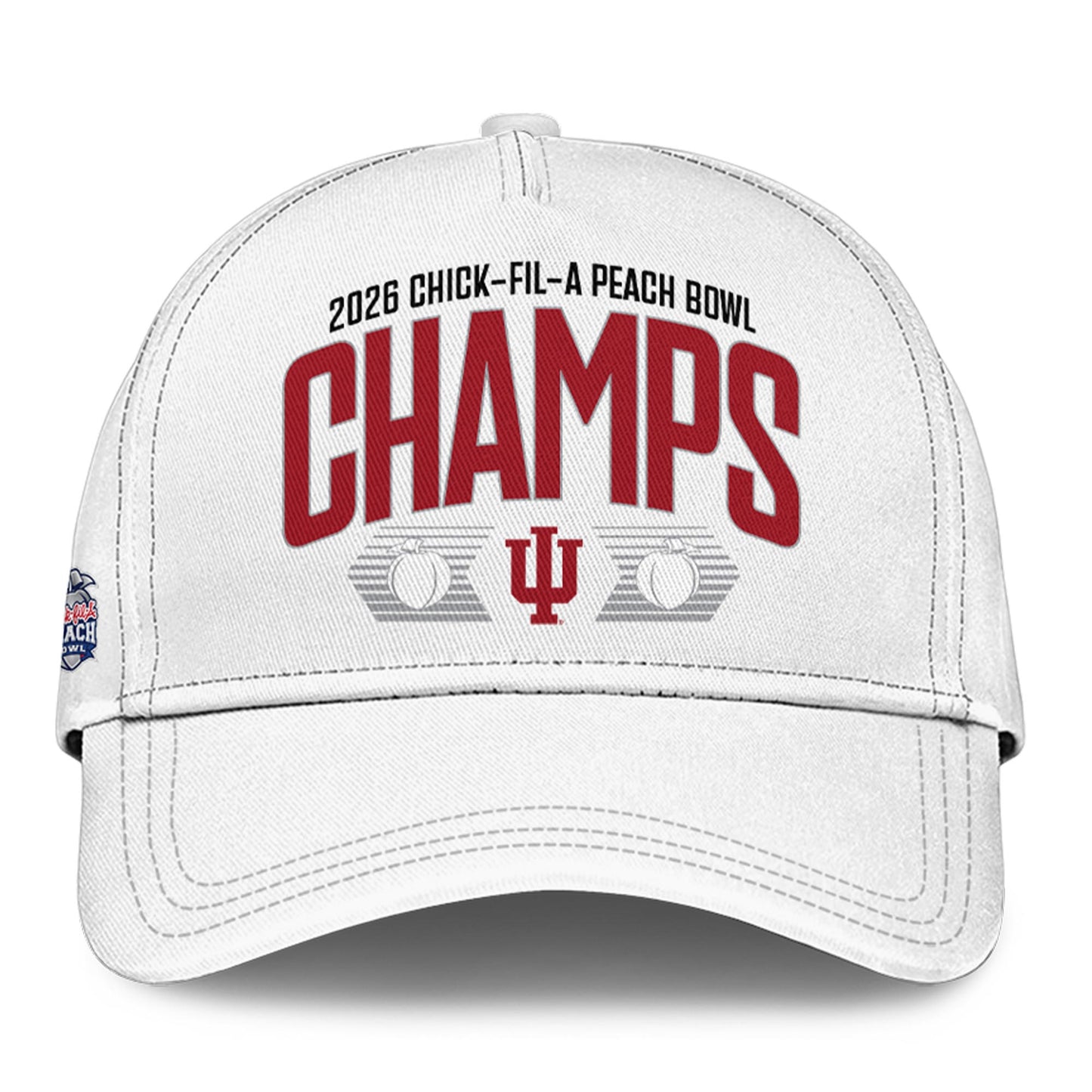 _ Indiana Hoosiers 2026 Peach Bowl Champions Locker Room T-shirt – White