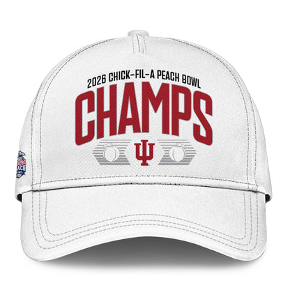 _ Indiana Hoosiers 2026 Peach Bowl Champions Locker Room T-shirt – White