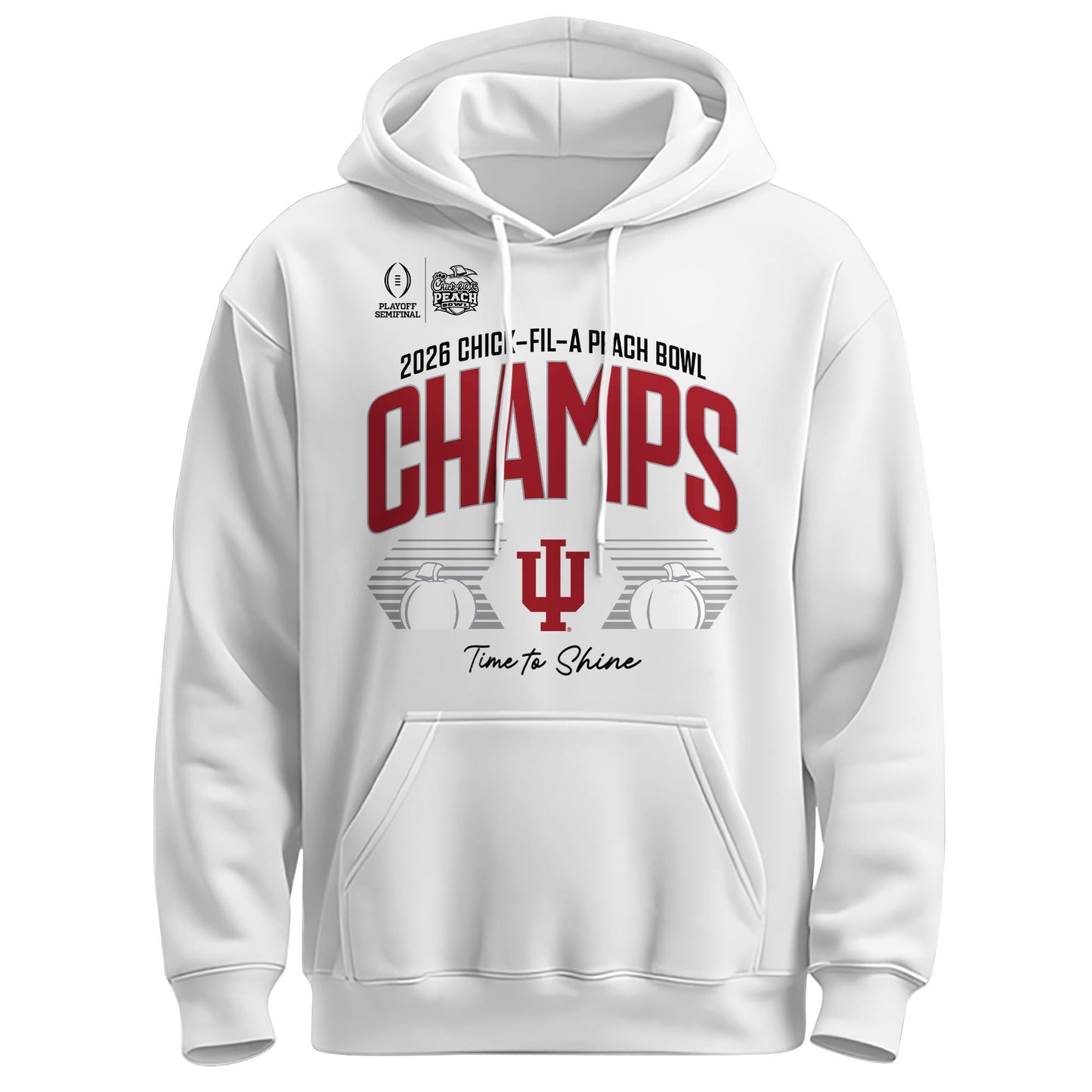 _ Indiana Hoosiers 2026 Peach Bowl Champions Locker Room Hoodie – White