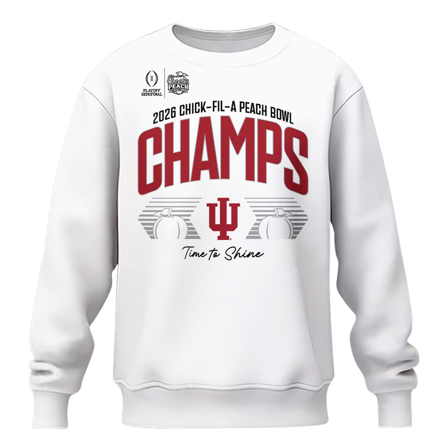_ Indiana Hoosiers 2026 Peach Bowl Champions Locker Room Sweatshirt – White