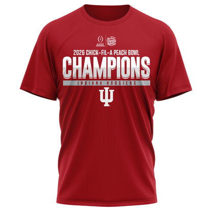 Indiana Hoosiers 2026 Peach Bowl Champions T-shirt – Cardinal